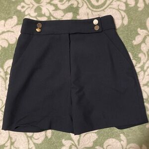 H&M Navy Blue Nautical Button Shorts